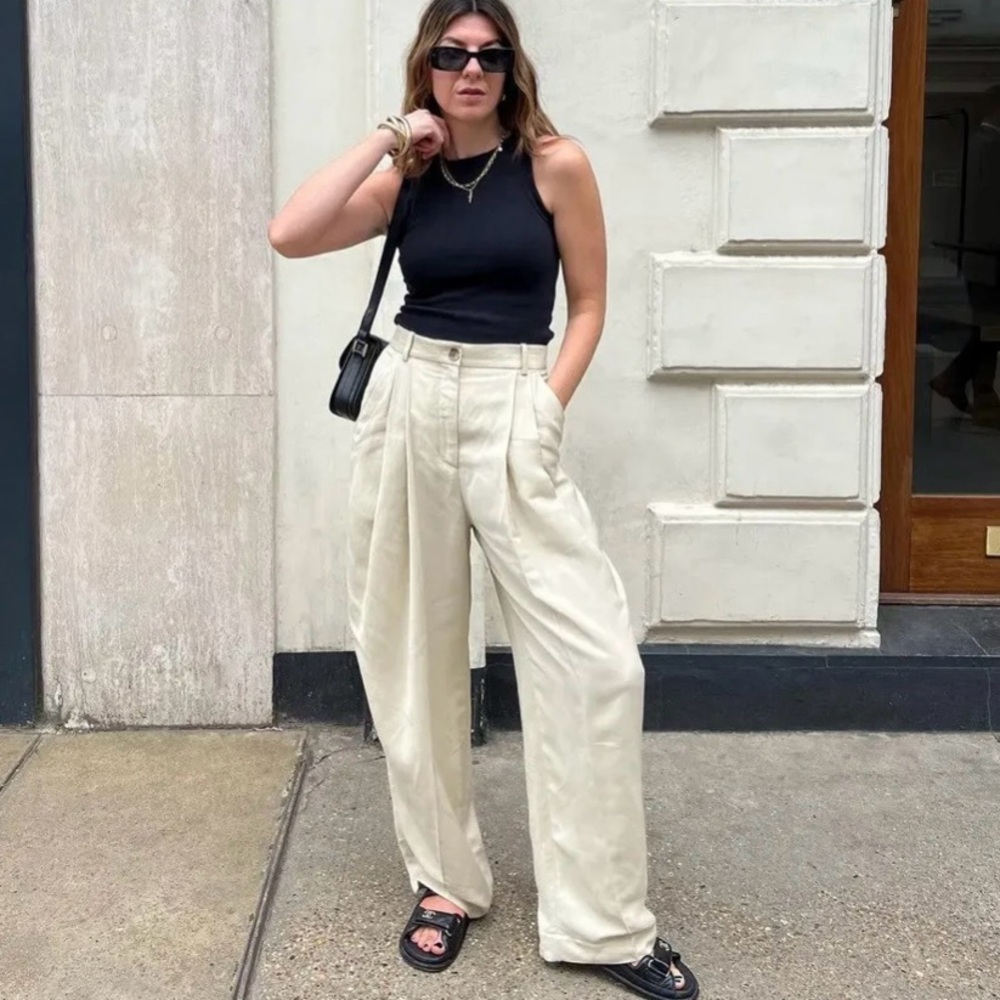 COS wide leg pleated pants